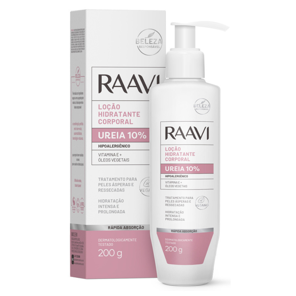 Loção Hidratante Corporal Hipoalergênico Vegano Raavi 200g em Oferta na Shopee