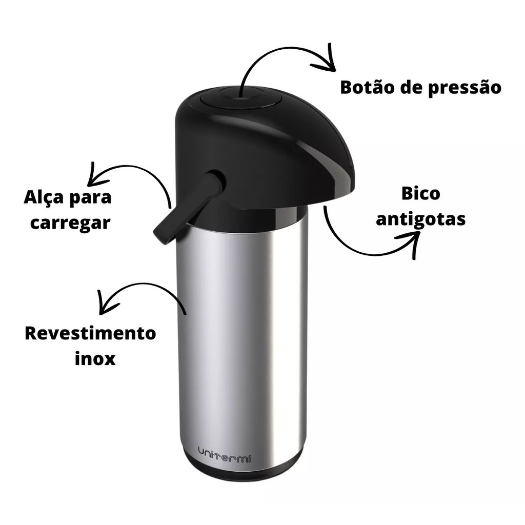 Kit Chaleira Jarra Elétrica 1,8L+ Garrafa Térmica 1L Verona · foto 2