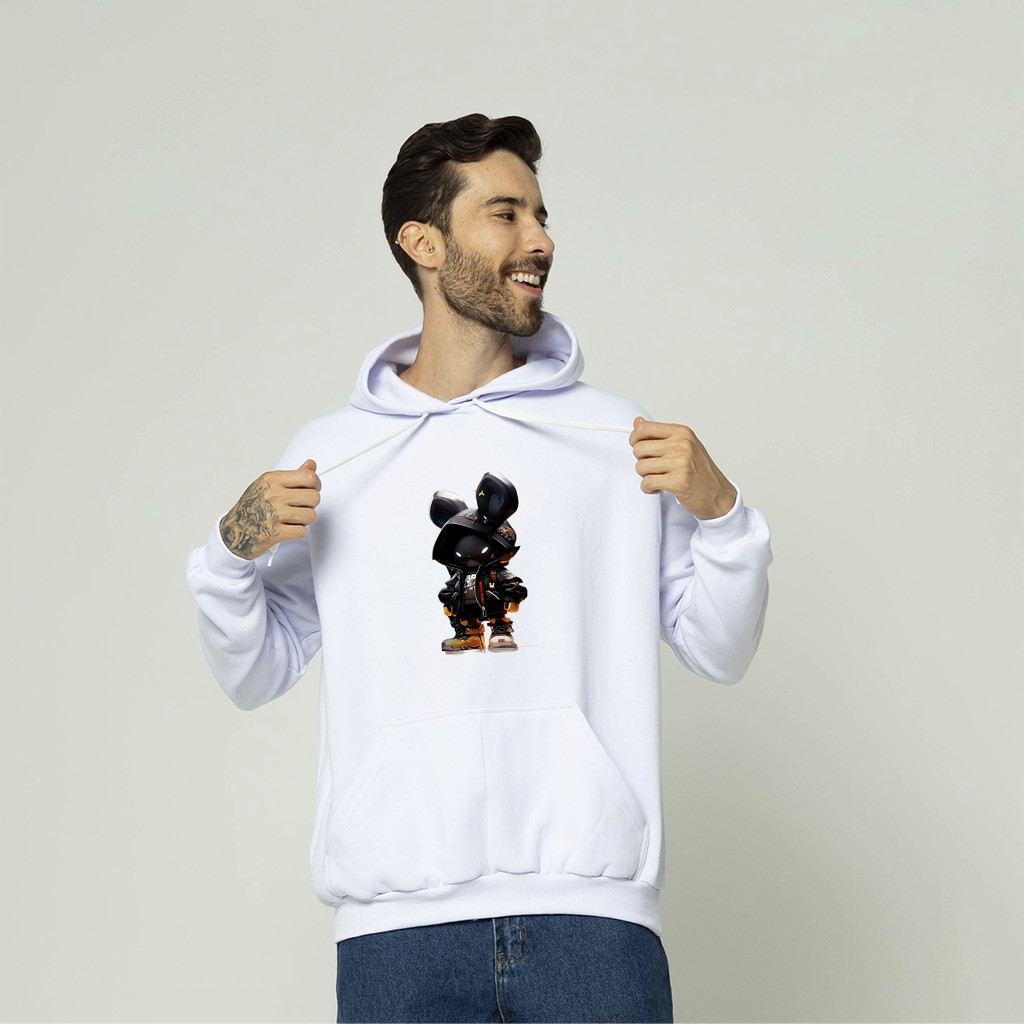 Blusa De Frio Moletom Canguru Masculino Streetwear Coelho Estiloso Lançamento Inverno