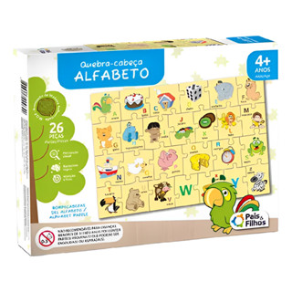 Jogo Educativo Quebra Cabeca Alfabeto 26 Pecas MDF Aprendizado Divertido Criancas Madeiras em Oferta na Shopee