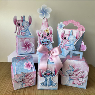 Kit Papelaria Personalizada Lilo Stitch Angel Caixa Caixinha para Festa DESMONTADO em Oferta na Shopee