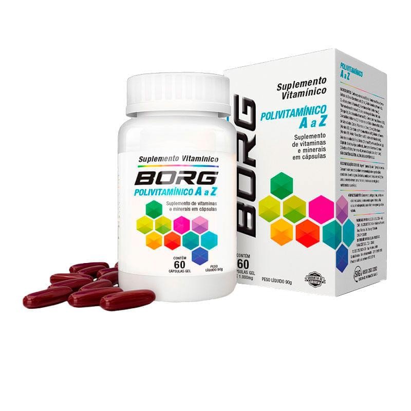 Suplemento Alimentar Borg Polivitamínico A a Z 60 Cápsulas Gel em Oferta na Shopee