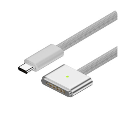 USB Tipo C para Magsafe 3 Cabo 2Metros Magnético de Carregamento Rápido, Cabo do Carregador, Indicador LED, PD, 140W