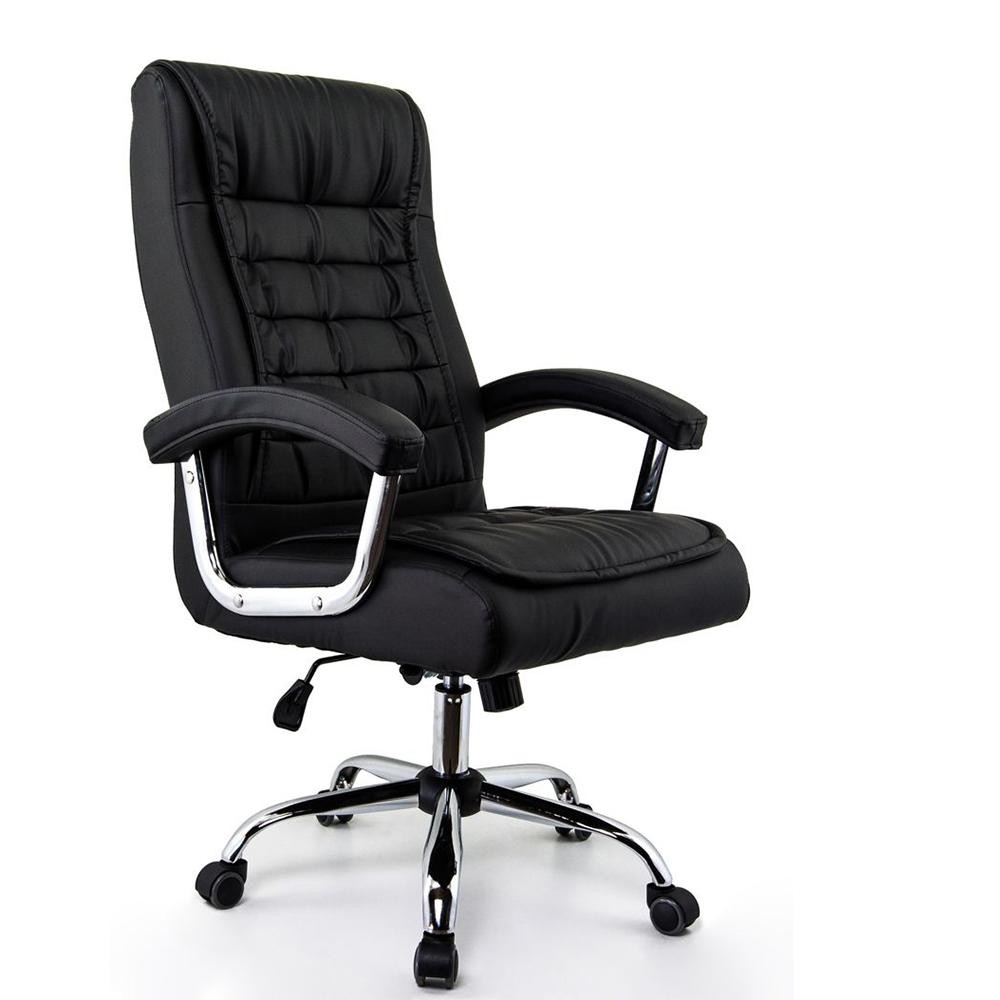 Cadeira de Escritório Presidente Fox Base Cromada com Rodinha Molas Ensacadas Preta - UT-C351 em Oferta na Shopee