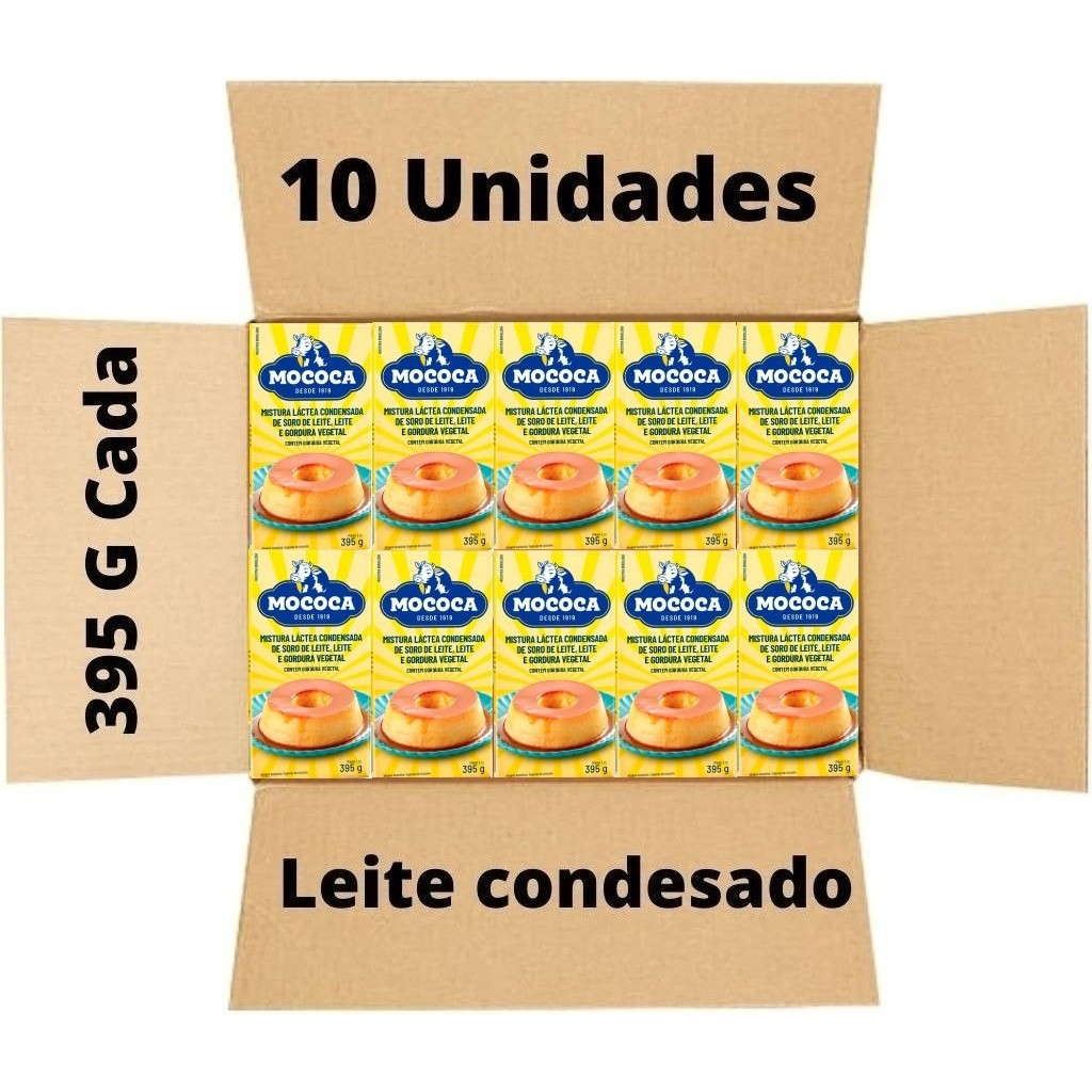 Kit 10 Caixas Mistura Lactea Condensada Mococa 395g em Oferta na Shopee