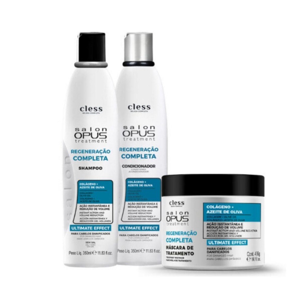 Kit Salon Opus Regeneração Completa 3pc (Sh + Cond + Masc) em Oferta na Shopee
