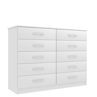 Comoda para Quarto 10 Gavetas Marbela Branco em Oferta na Shopee