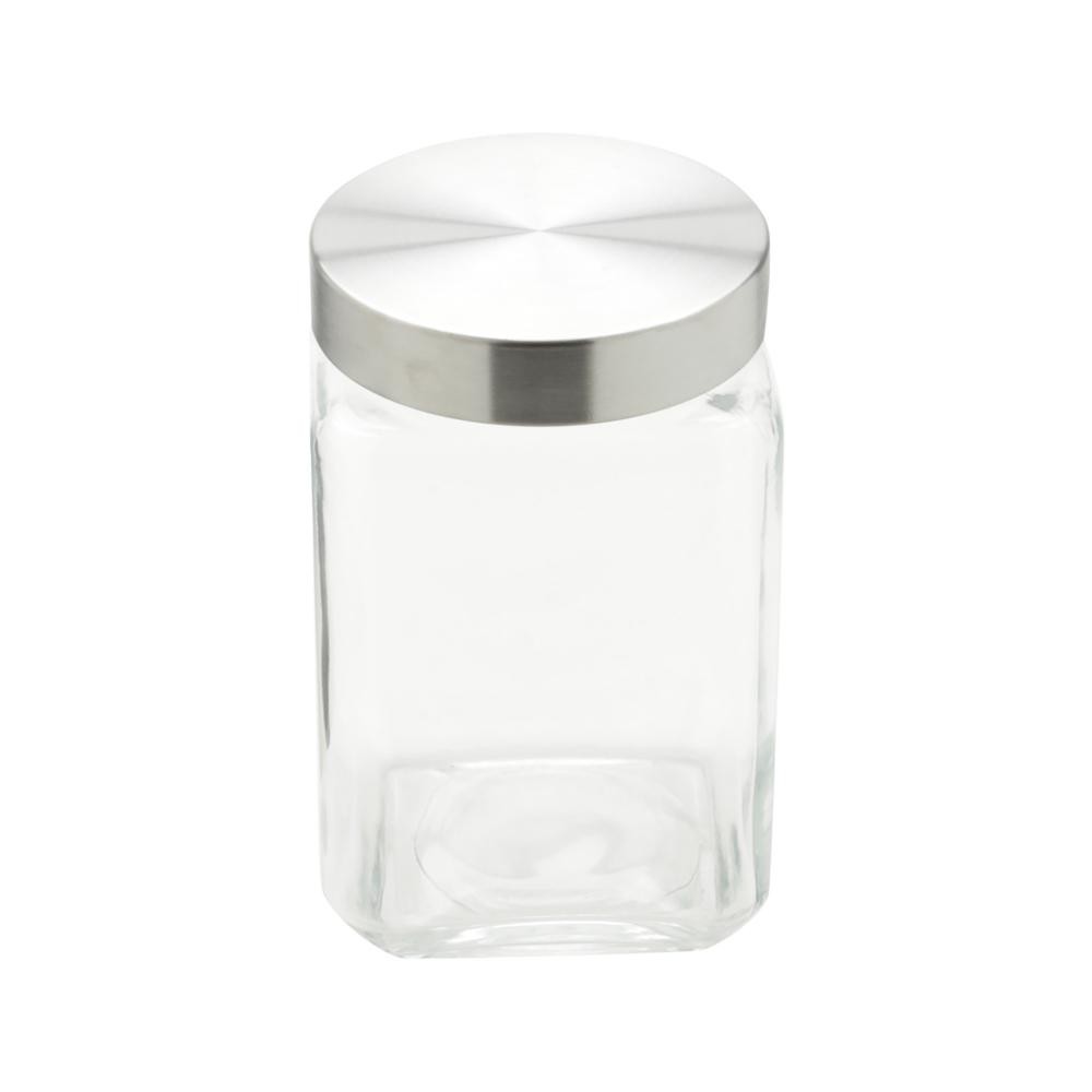 Porta Mantimento Wolff Vidro com Tampa de Aço Quadrado 1,6L em Oferta na Shopee