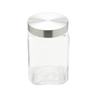 Porta Mantimento Wolff Vidro com Tampa de Aço Quadrado 1,6L