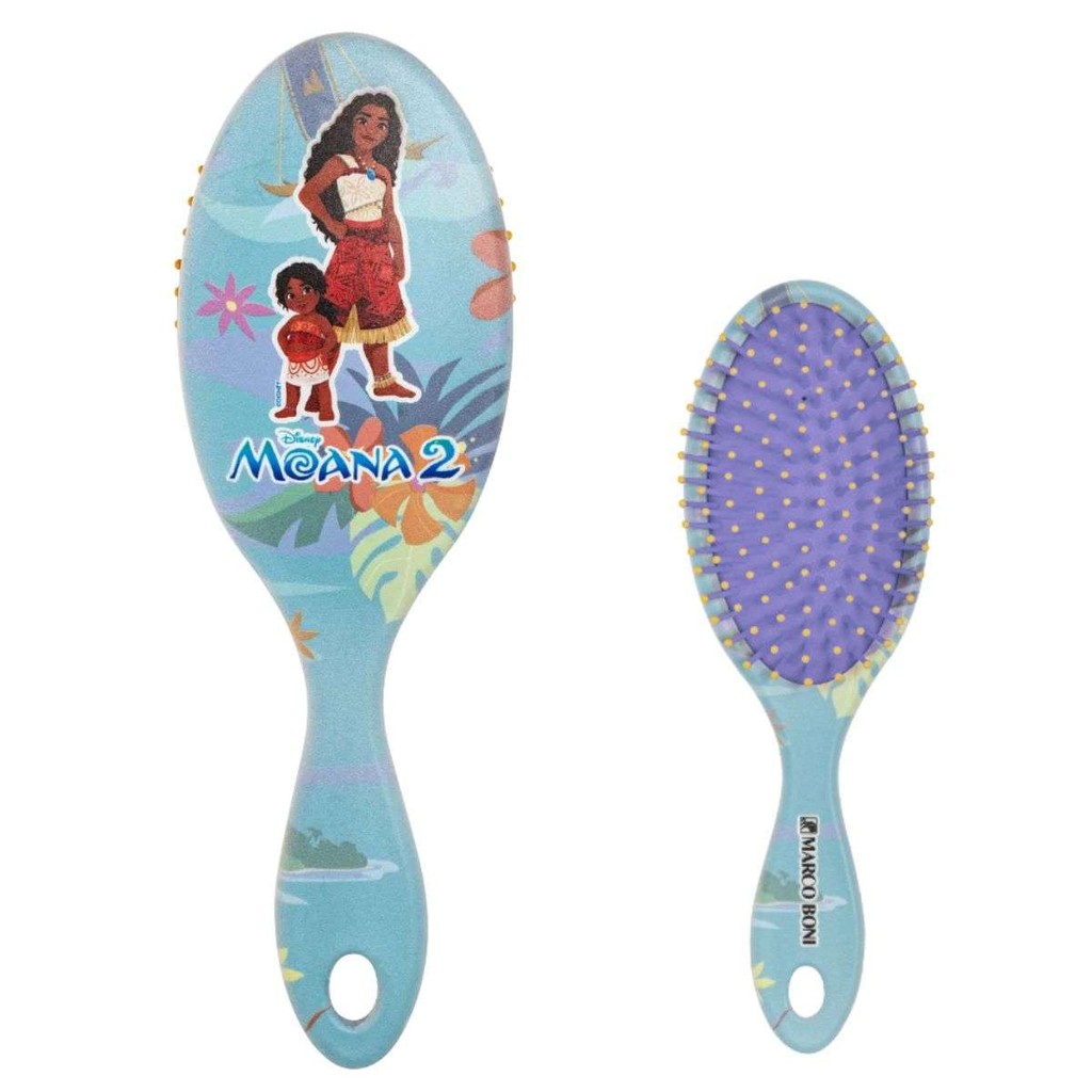 7129 Escova Oval Marco Boni Disney Moana Funcionalidade E Designer Colecionável, Ideal Para Crianças E Adultos