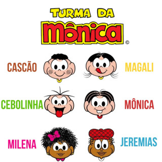 BORRACHA TURMA DE MONICA KIT C/ 6 UN SORTIDAS em Oferta na Shopee