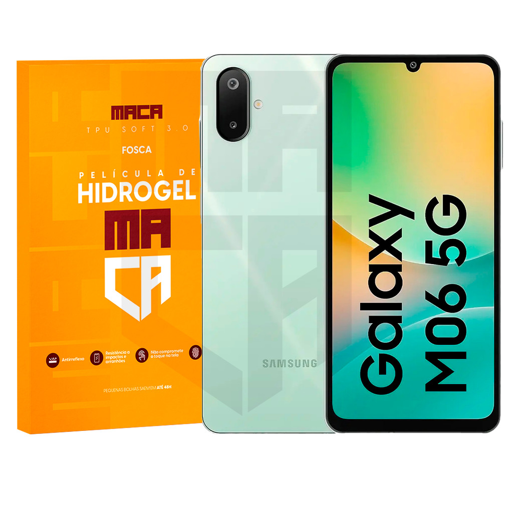 Película Hidrogel Galaxy M06 5G Frente E Verso HD Ou Matte
