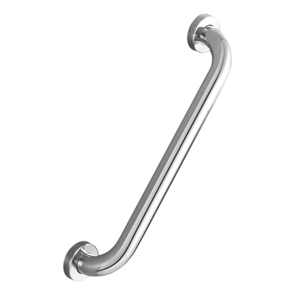 Kit 4 Barras de Apoio Acessibilidade Idoso para Banheiro 80cm Cor Prata