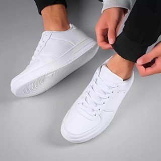 Tênis Masculino Branco Casual Confortavel Leve Solado Macio Runner