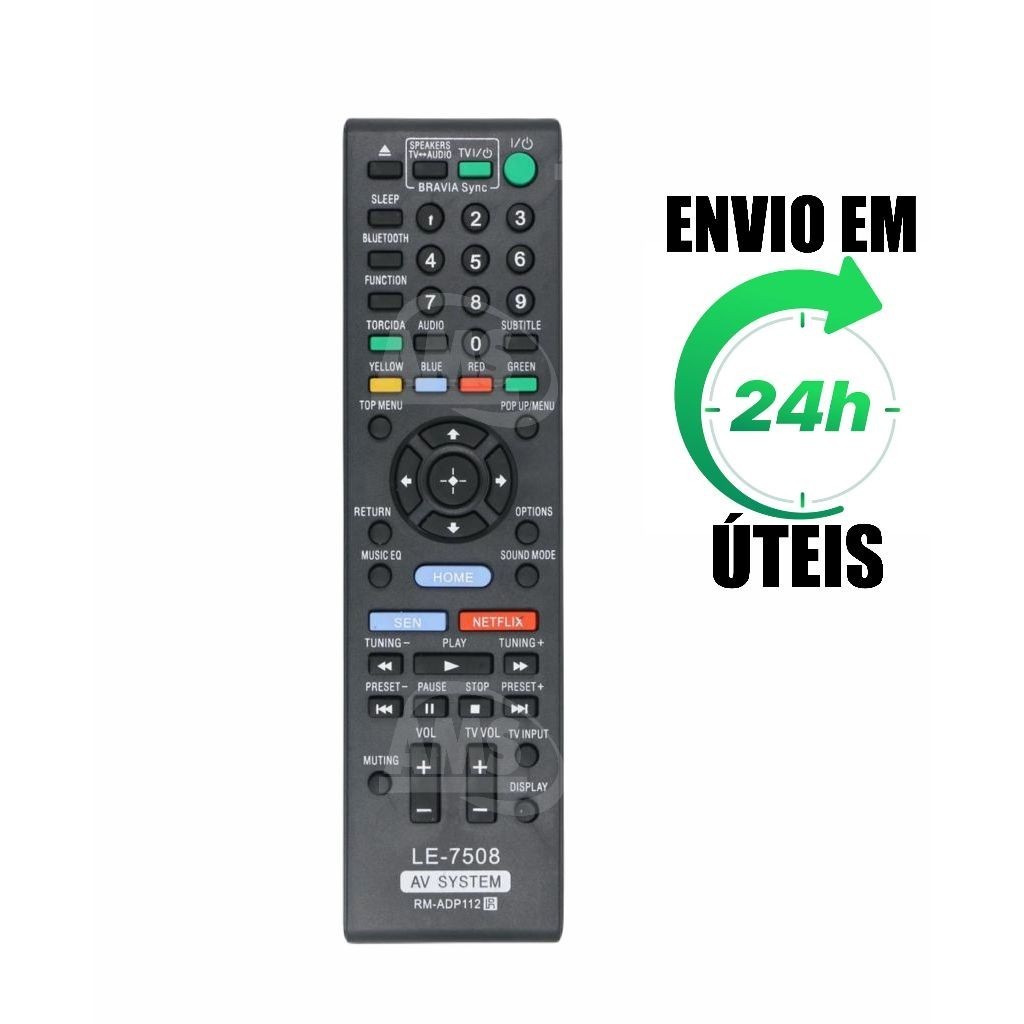 Controle Remoto De Dvd Home Theater Blu-ray Sony Rm-adp112