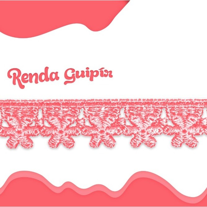 Renda Guipir CHL-652 1.5 Cm -  Rolo C/13.7 Metros Cor:Coral-816