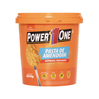 Pasta de Amendoim Integral Crocante Zero 500g - Power1One em Oferta na Shopee