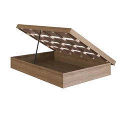 Cama Box Casal Queen com Baú CB1160 158x198cm Haste Articulável de Aço Mel - Art In Móveis