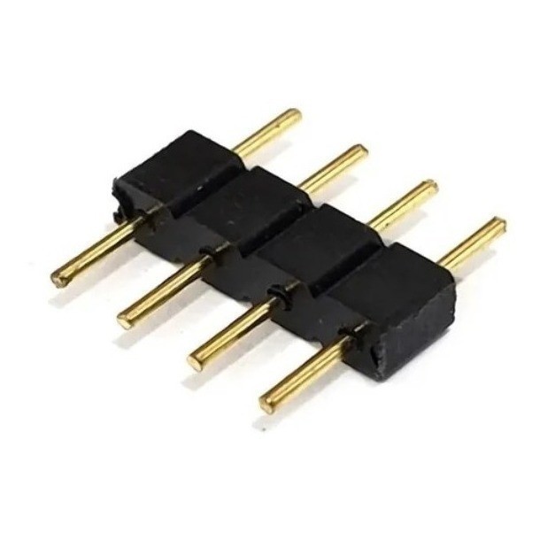 20 Conector Emenda Rgb 4 Vias Macho X Macho P/ Fita Led Cabo
