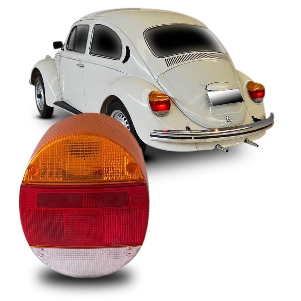 Lente Lanterna Traseira Fusca Fafa 1300 1969 a 1973 Tricolor