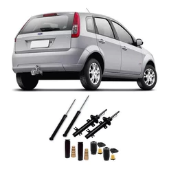 Kit Amortecedor Dianteiro Traseiro Coxim Ford Fiesta