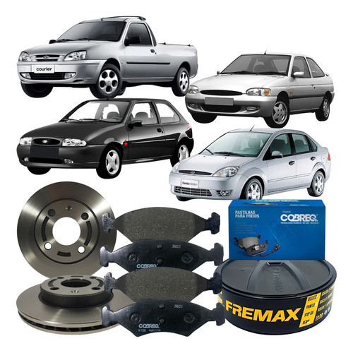 Kit Disco Freio Ventilado Pastilha Ka Fiesta 1999 Á 2009 em Oferta na Shopee