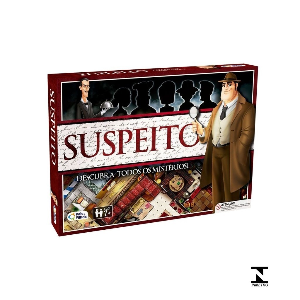 Jogo de Tabuleiro SUSPEITO - TOP LINE - Pais e Filhos