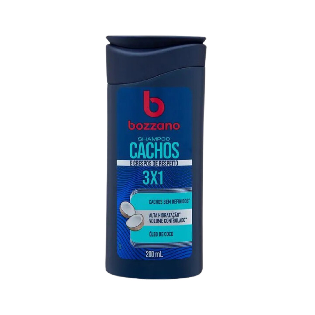 Shampoo Cachos Crespos Masculino Hidratante Bozzano 200Ml