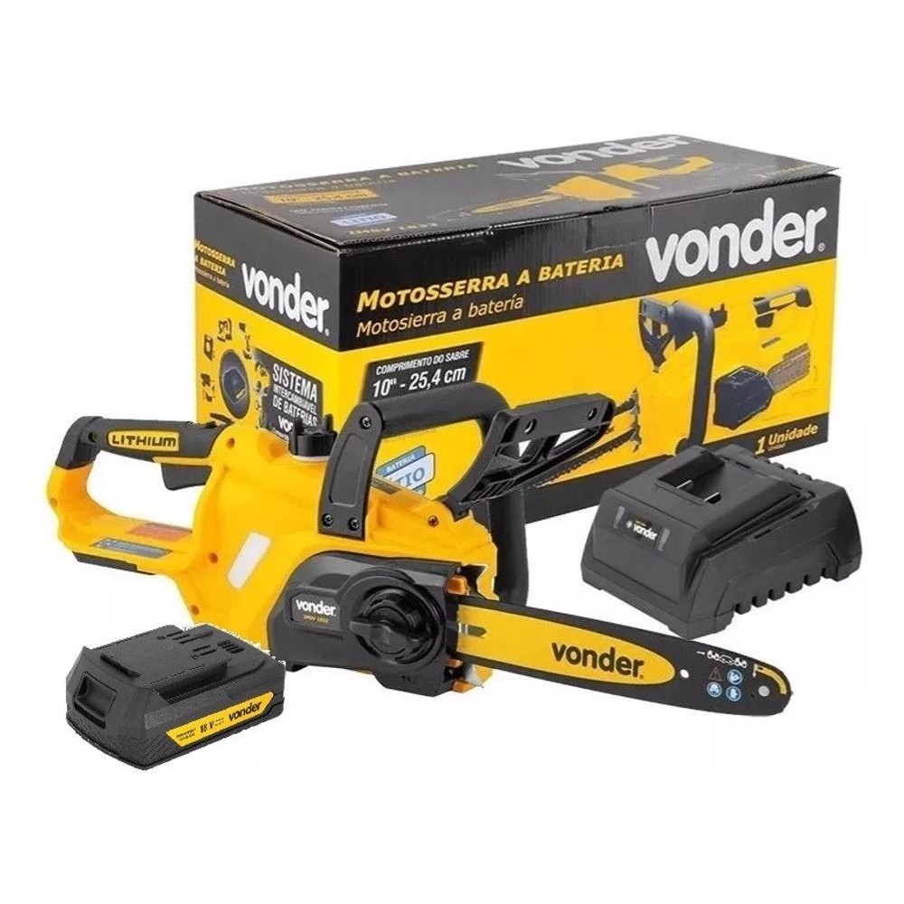 Motosserra à Bateria 18v 4ah E Carregador Bivolt Imsv1833 Vonder em Oferta na Shopee