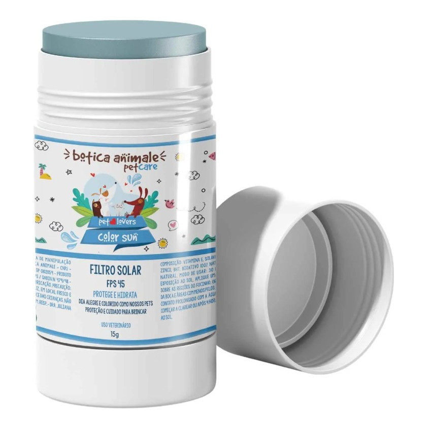 Filtro Solar Fps 45 Cachorro Gato Em Bastão Protege Hidrata