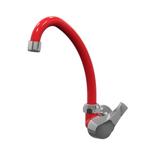 TORNEIRA DE COZINHA DE PAREDE PREMIUM - VERMELHA CROMADA em Oferta na Shopee