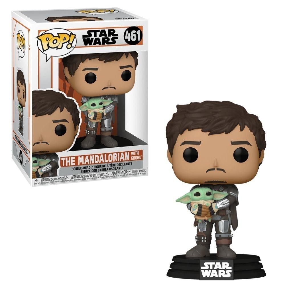 Boneco Funko POP! Star Wars Mandalorian Mando Holding Child - Hobbies & Collections