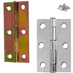 Kit 3 Dobradiças De Porta De Aço Inoxidável Caixa Madeira Portas Armário Janelas Cartela