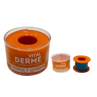 Fita Cirúrgica Hipoalergênica Em Silicone Rolo 2,5cm X 1,5m Vital Derme em Oferta na Shopee