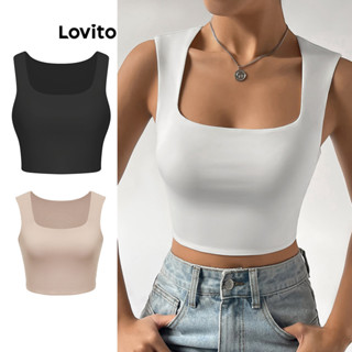 Lovito Elegante Blusa Feminina Lisa Básica L68ED064 (Multicolorido)