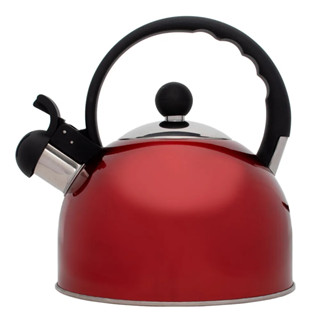 Chaleira Com Apito Inox Vermelha Mimo Style Bule De Chá Jarra 2 Litros Com Alça em Oferta na Shopee