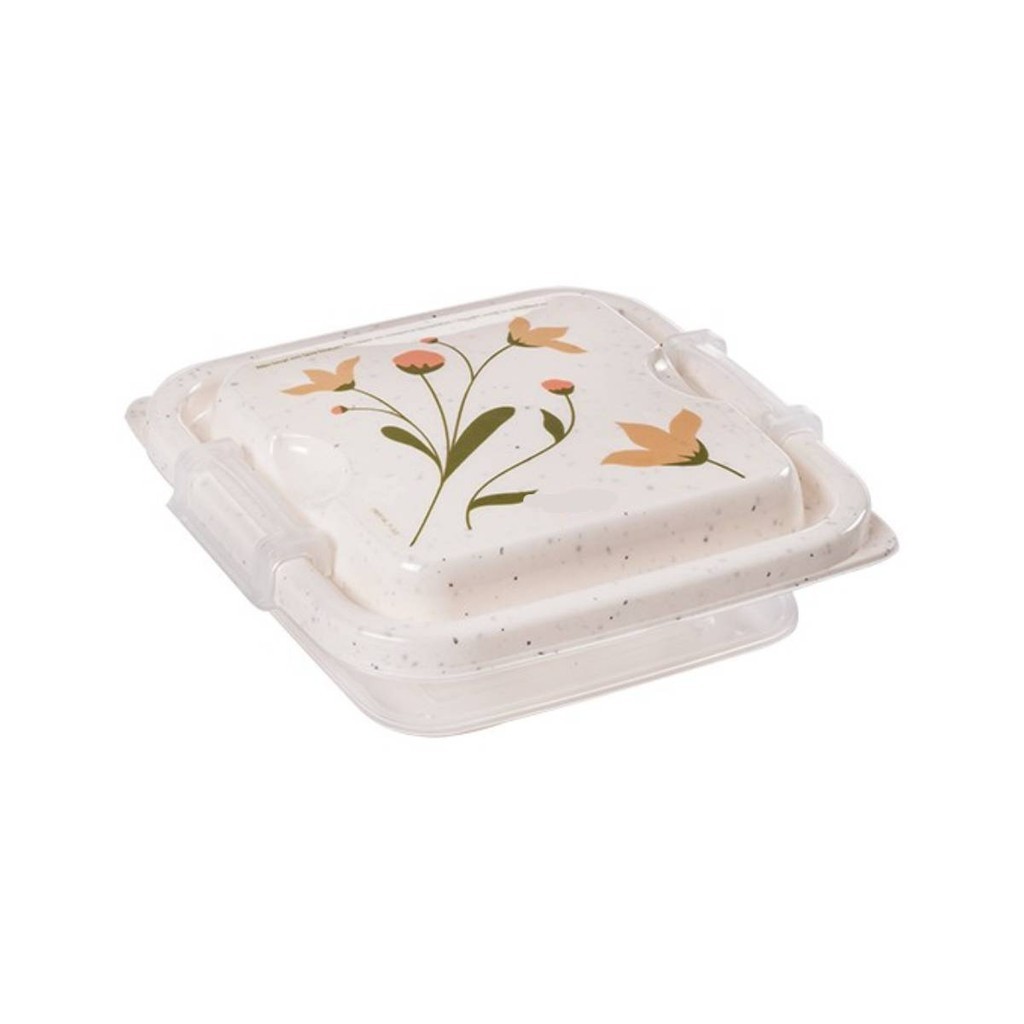 Pote Quadrado de Plástico 150ml Clique e Trave Decorado