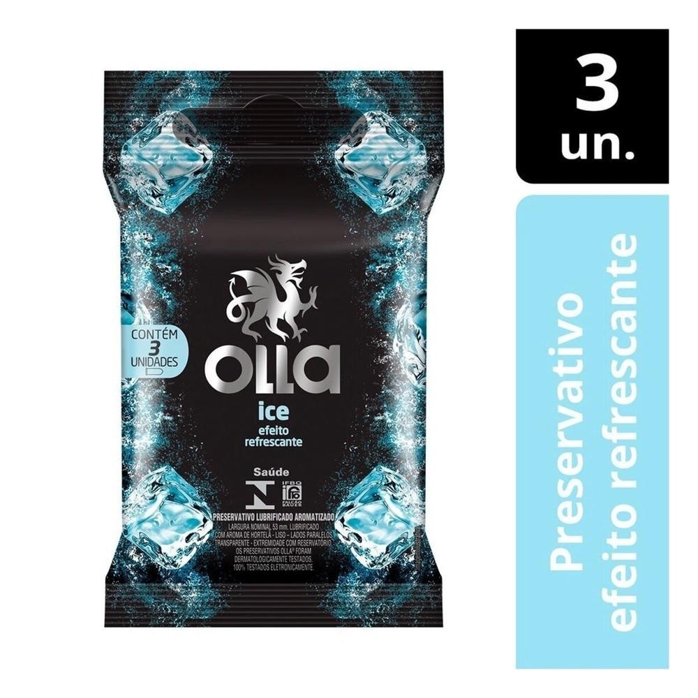 Preservativo Olla Ice 3 Unidades