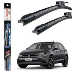 Kit Par Palheta Limpador Parabrisa Polo 2018 Até 2023 Palheta Original Bosch