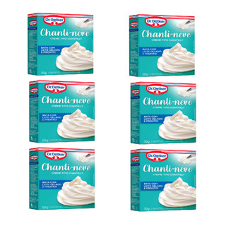 Kit/6 un Creme Chantilly Chanti-neve 50g - Dr. Oetker em Oferta na Shopee