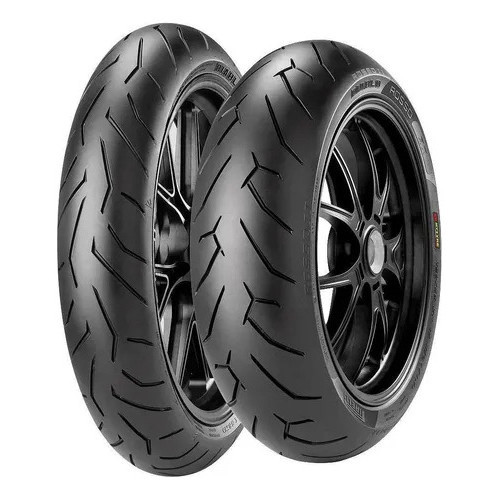 Par Pneu Xj6 Cb 500 F 120/70r17 + 160/60r17 Diablo Rosso II Pirelli Original com NF