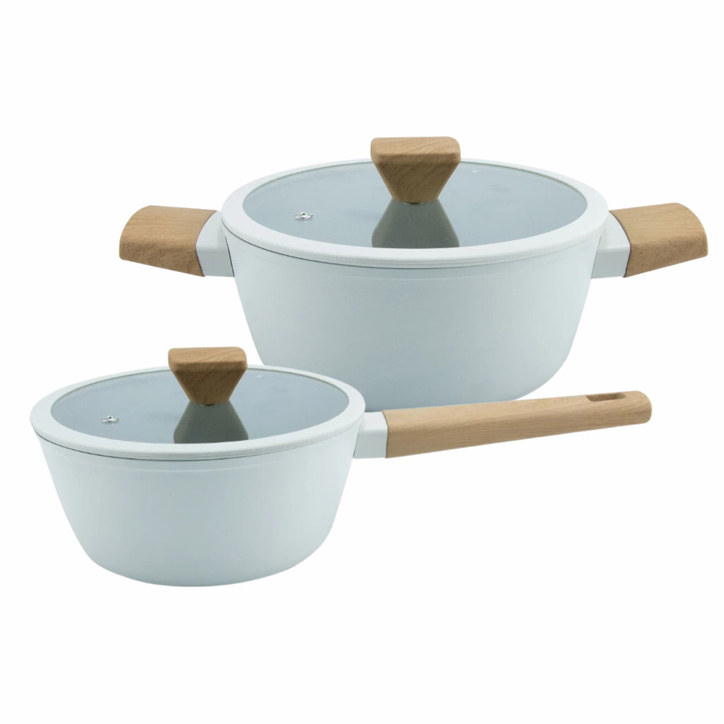 Jogo de Panelas Antiaderente Cerâmica Cooktop Fogão Indução 2pcs Fracalanza Conjunto Norma - Home & Living