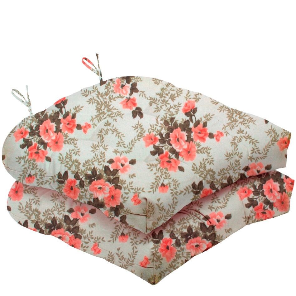 Almofada Para Cadeira Futton Solid Estampado 40x40cm  - Rosa 2PÇS em Oferta na Shopee