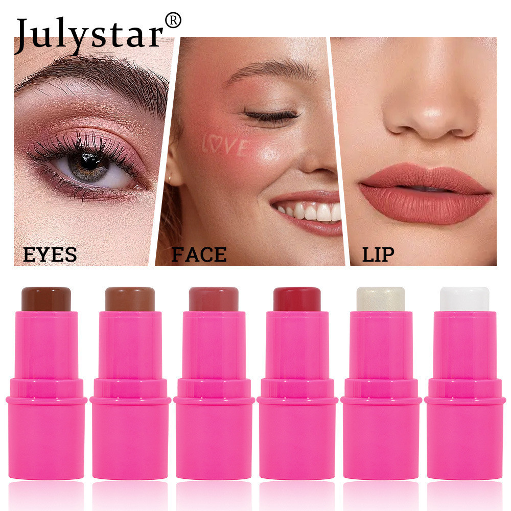 Bastão De Reparo Facial Transfronteiriço , Destaque Multifuncional , Maquiagem , Blush , Primer , Pérola , Iluminador ,