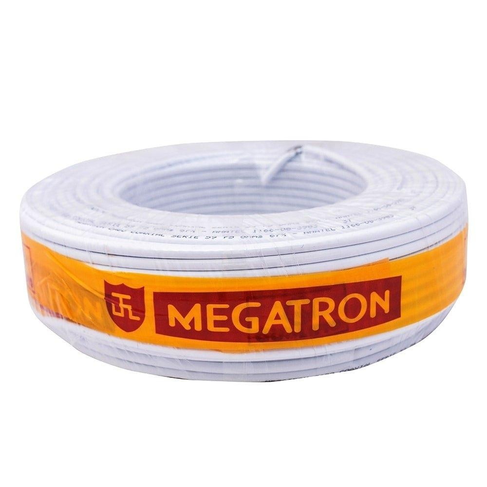 Cabo Megatron Coaxial 95% Malha RG 6 100m Branco - Home Appliances