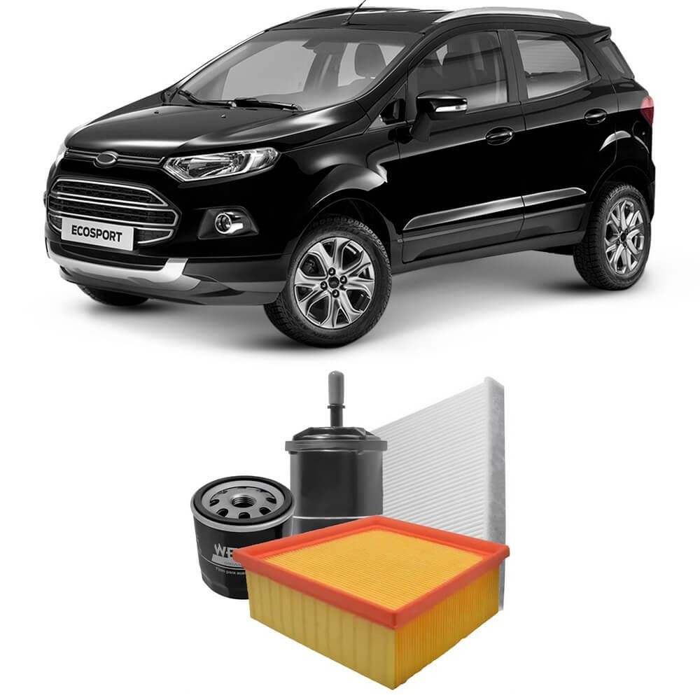 Detalhes do Kit Troca de Filtros Ecosport Ka Fiesta Flex Wega WKL160