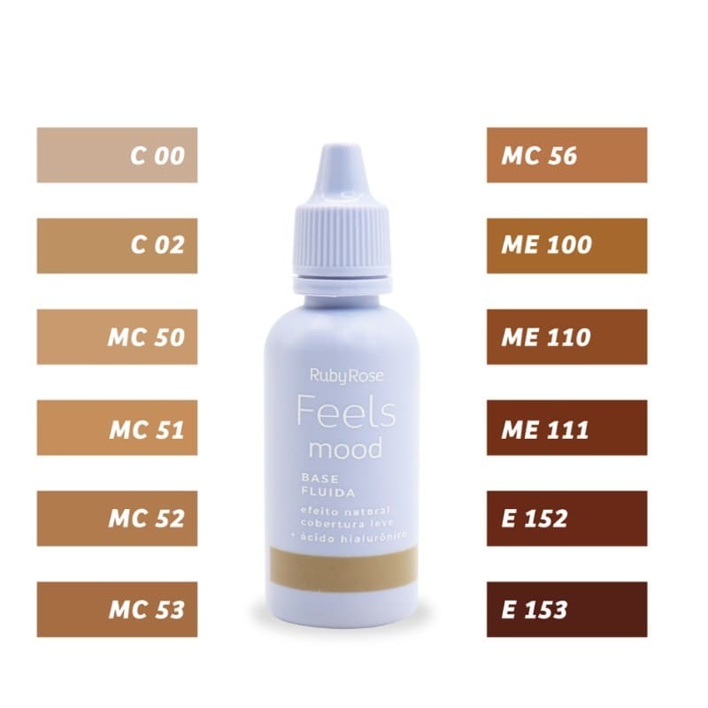 Base Liquida Fluida -  Feels Mood - Ruby Rose  25g