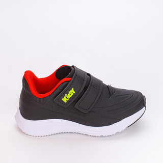 Tênis Infantil Kidy Super Conforto FechoDuplo Preto Vermelho em Oferta na Shopee