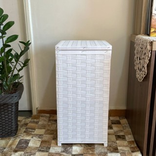 Cesto De Roupa Suja, Roupeiro de Fibra Sintética vertical 54 litros 30x30x60, Organizador Lavanderia em Oferta na Shopee