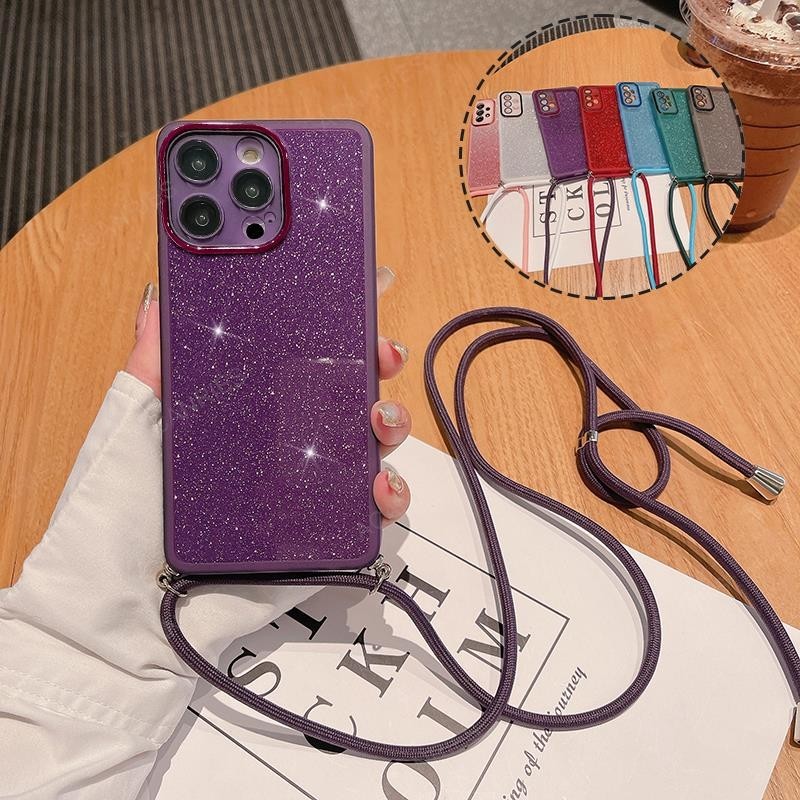 Para Moto Edge 70 Fusion Edge70 60 Stylus Crossbody Colar Cordão Claro Glitter S